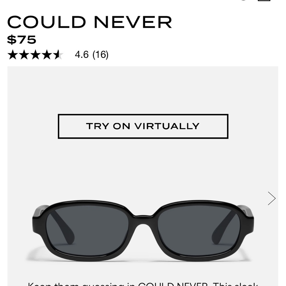 Quay Australia Black Sunglasses could never